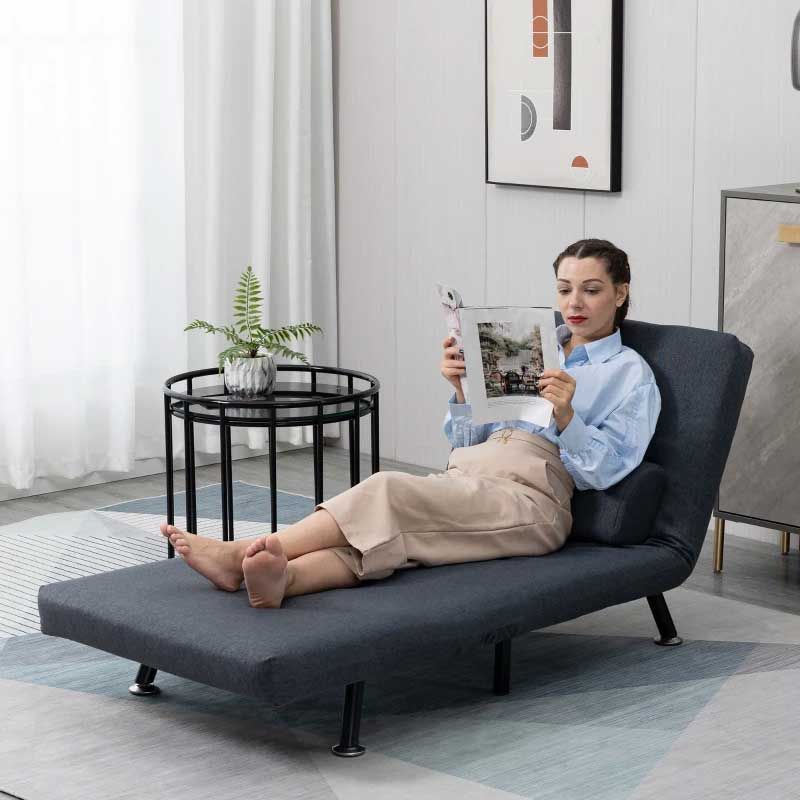Single Sofa Bed Sleeper – Dark Grey | Compact Space-Saving Guest Bed for Modern UK Homes