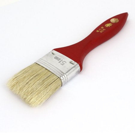 2" Wide Wooden Grip Bristle Painting Drawing Oil Paint Brush Pen