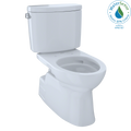 TOTO Vespin II Two Piece Elongated 1.28 GPF Universal Height Skirted Design Toilet with Cefiontect