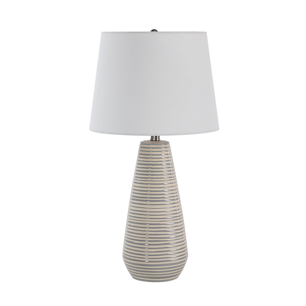 Everren Pera 26.25" Height Table Lamp - Gray And Ivory