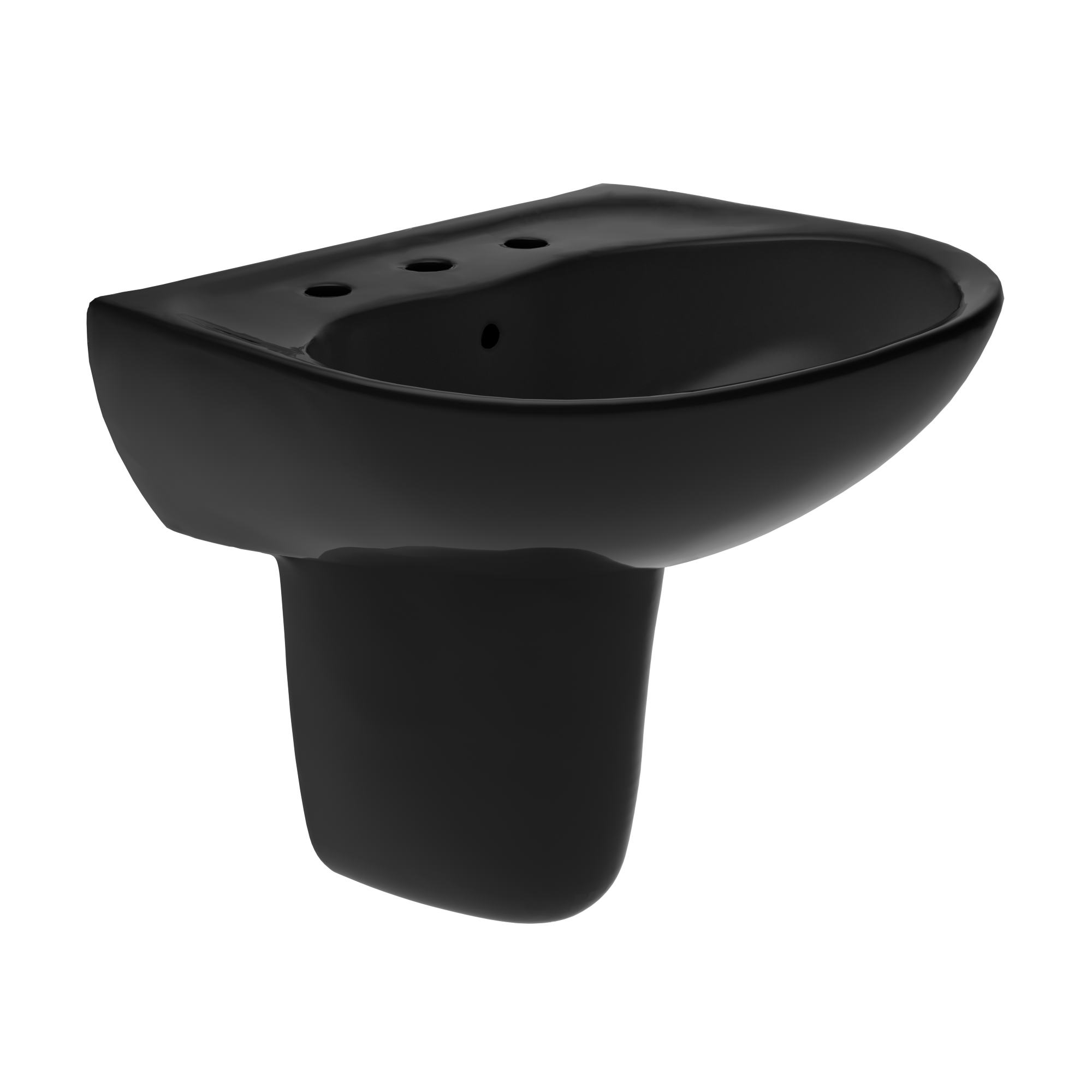 TOTO Supreme Oval Wall Mount Bathroom Sink and Shroud For 8" Center Faucets