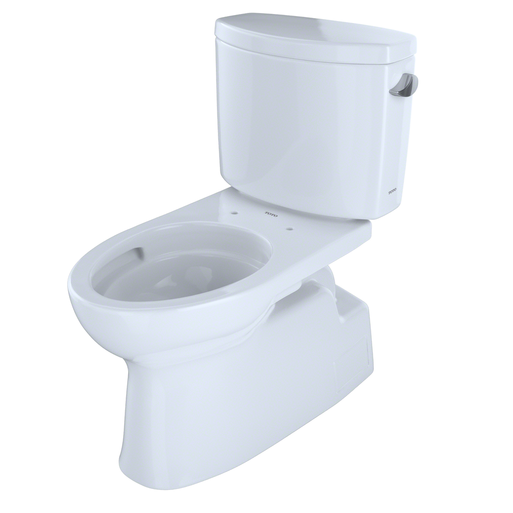 TOTO Vespin II Two Piece Elongated 1.28 GPF Universal Height Skirted Toilet with Cefiontect and Right Hand Trip Lever