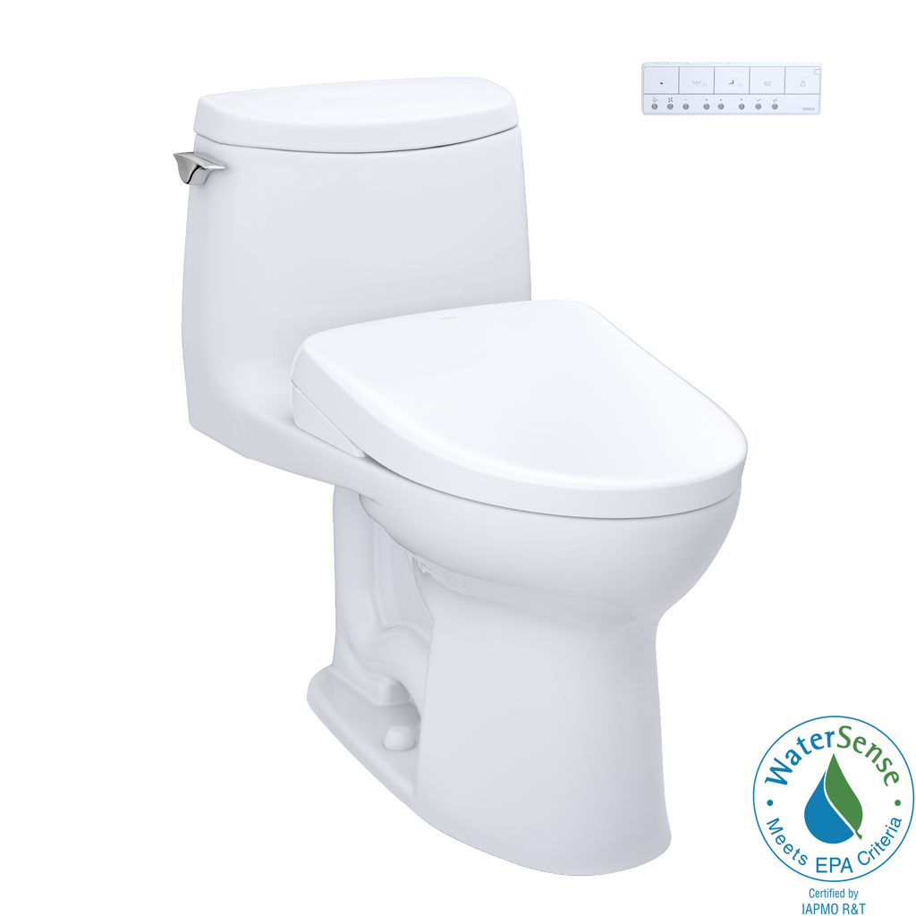 TOTO Washlet+ Ultramax II 1G One Piece Elongated 1.0 GPF Toilet with Auto Flush Washlet+ S7 Contemporary Bidet Seat