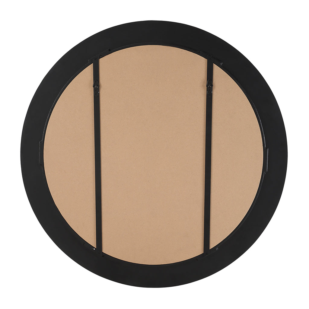 Renwil Tolima 35.5" Tall Round Wall Mirror - Black