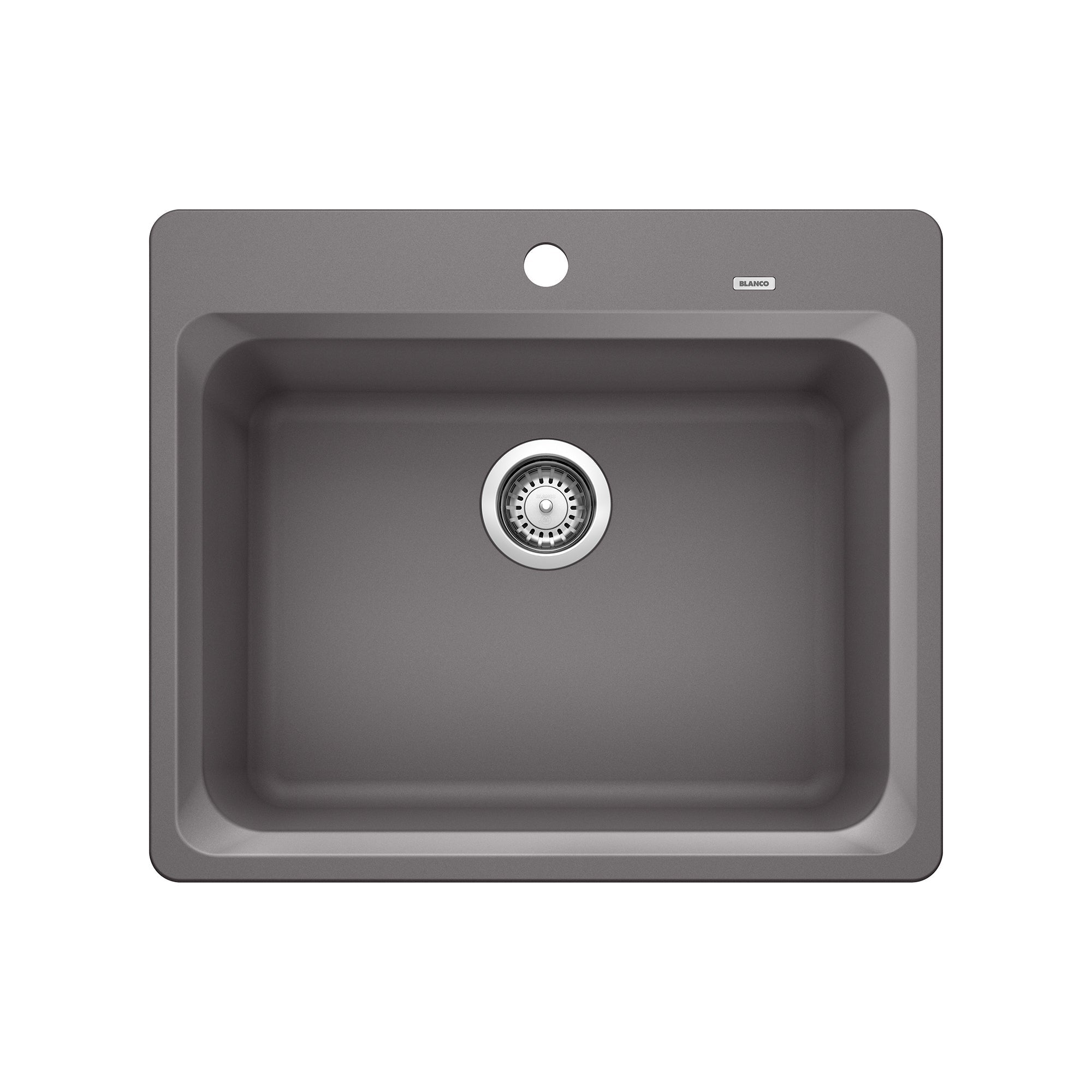 Blanco Vision Silgranit 25" Single Bowl Dual Mount Kitchen Sink