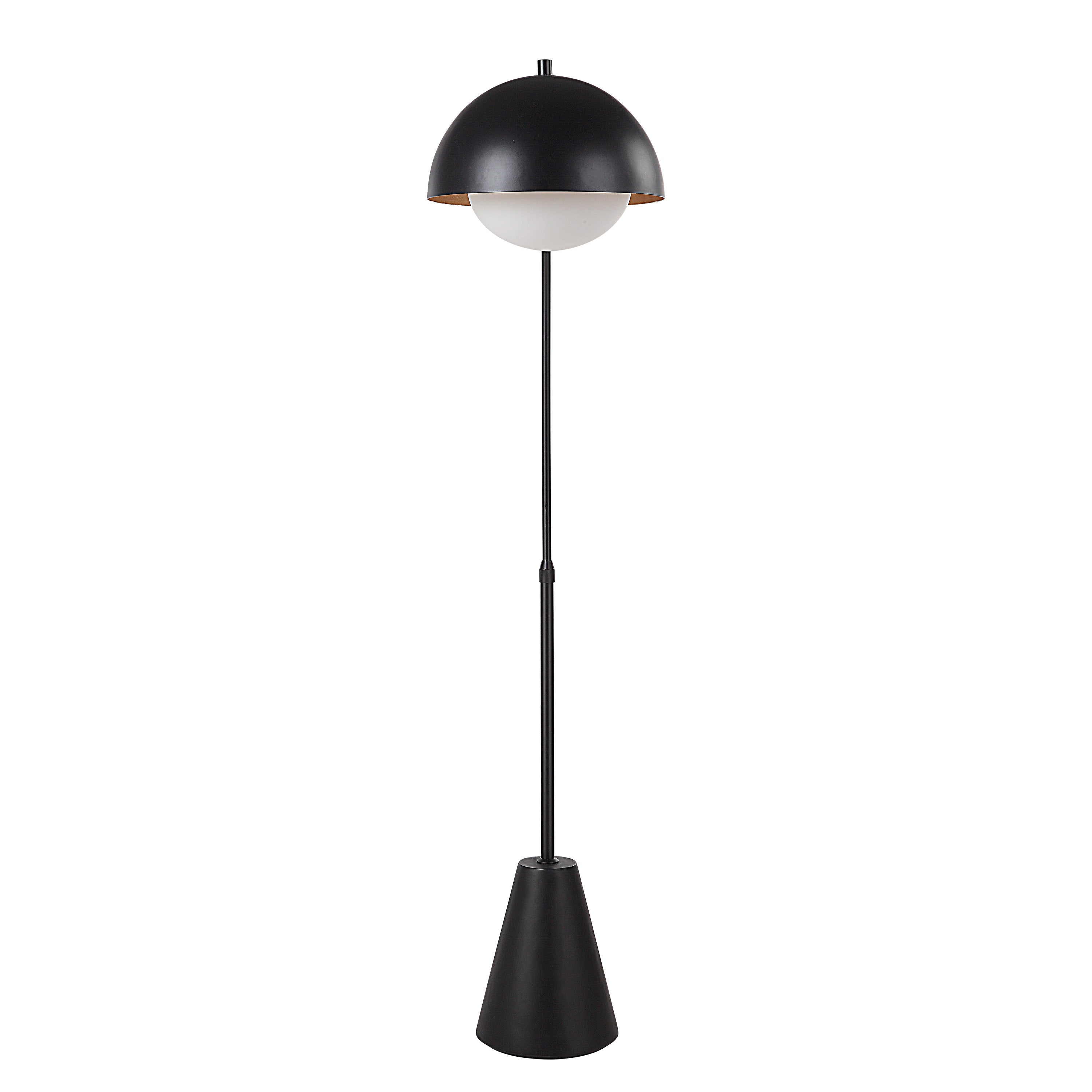 Renwil Cooke 65 - 75" Tall Matte Black Floor Lamp with Shade