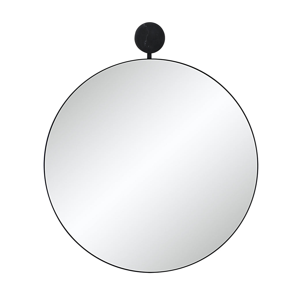 Renwil Adamas 42" H x 36" W Wall Mirror - Black
