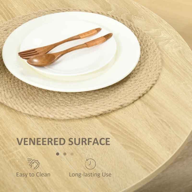Space-Saving Folding Dining Table – Oak  Compact Modern Dining Furniture UK