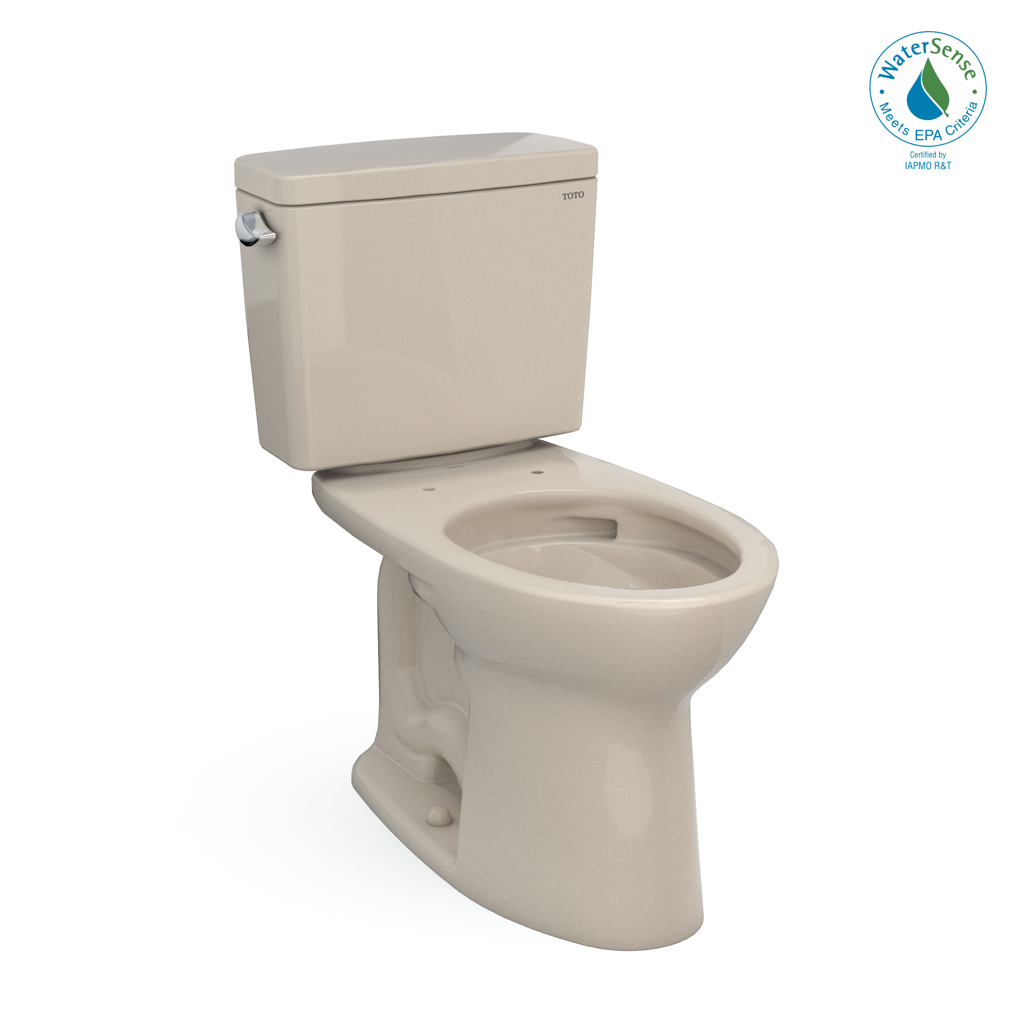 TOTO Drake Two Piece Elongated 1.28 GPF Universal Height Tornado Flush Toilet with Cefiontect