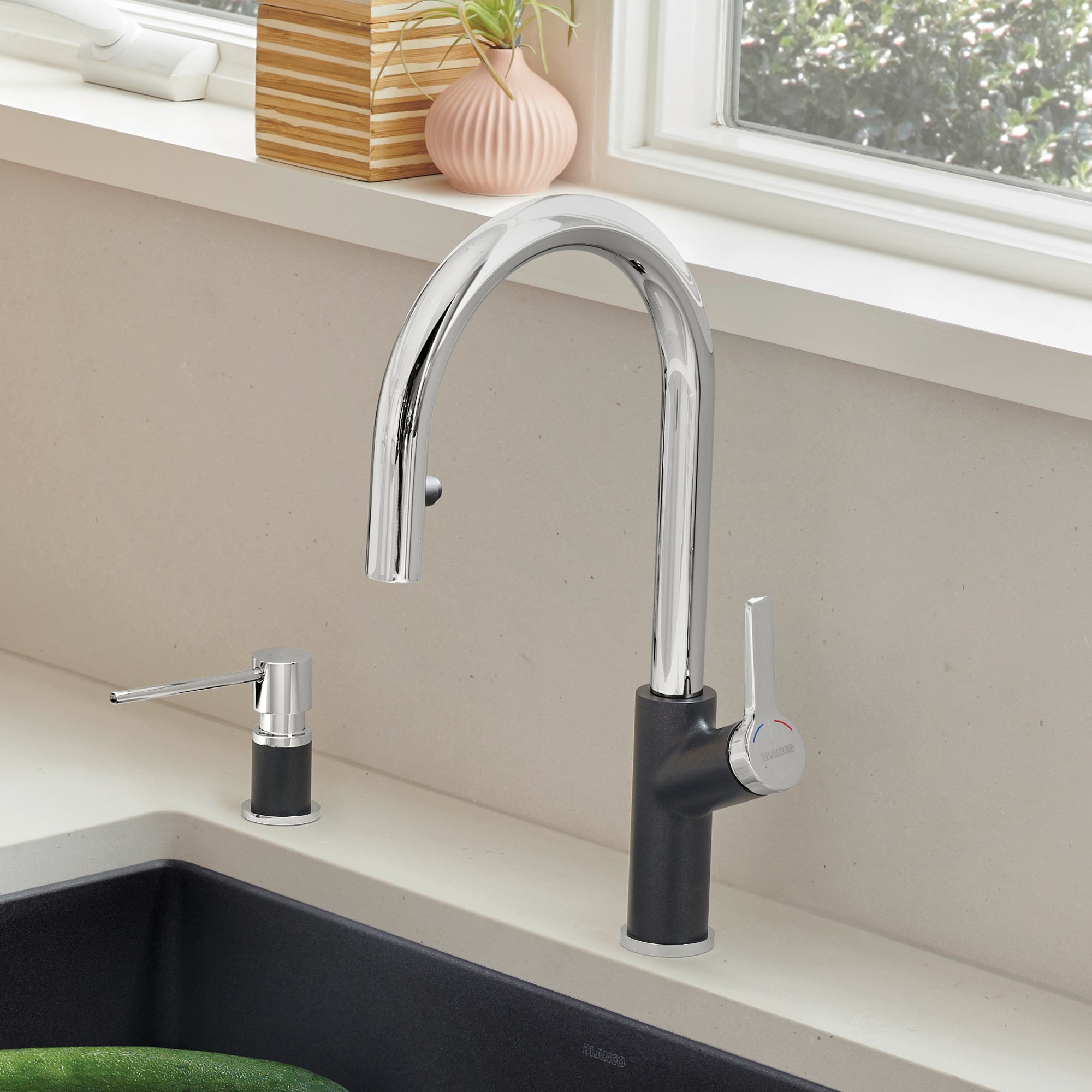 Blanco Urbena Pull-Down Dual-Spray Kitchen Faucet