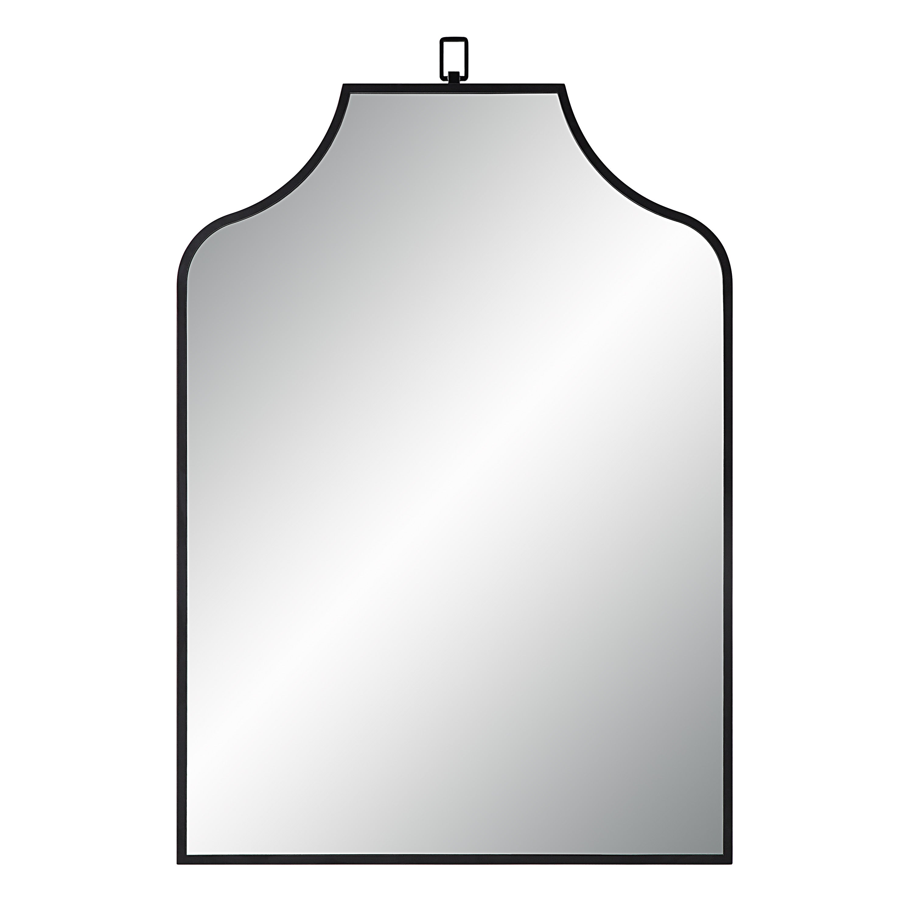 Renwil Breda 45" Tall Recatangular Arch Mirror - Matte Black