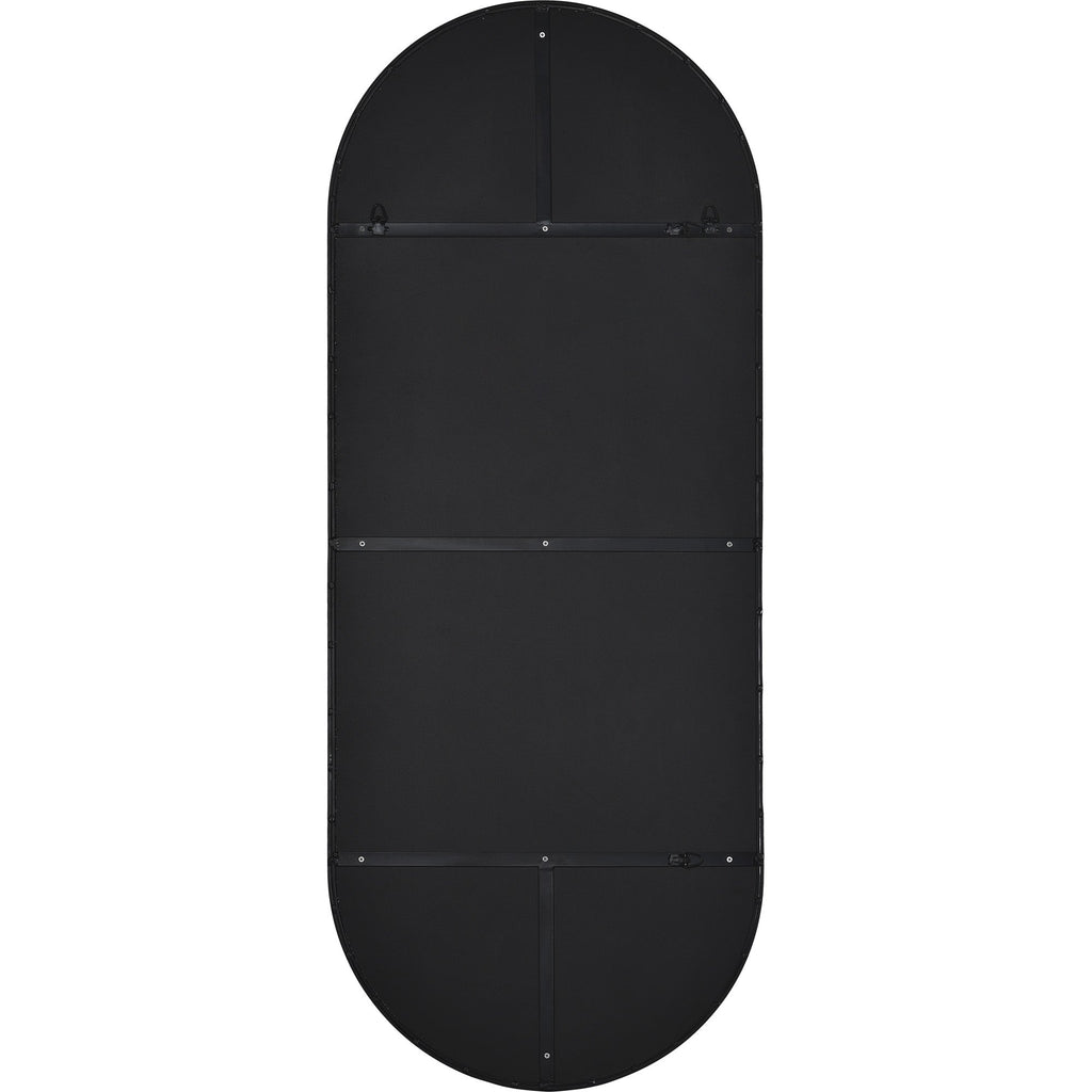 Renwil Ammar 60" Tall Oval Wall Mirror - Black