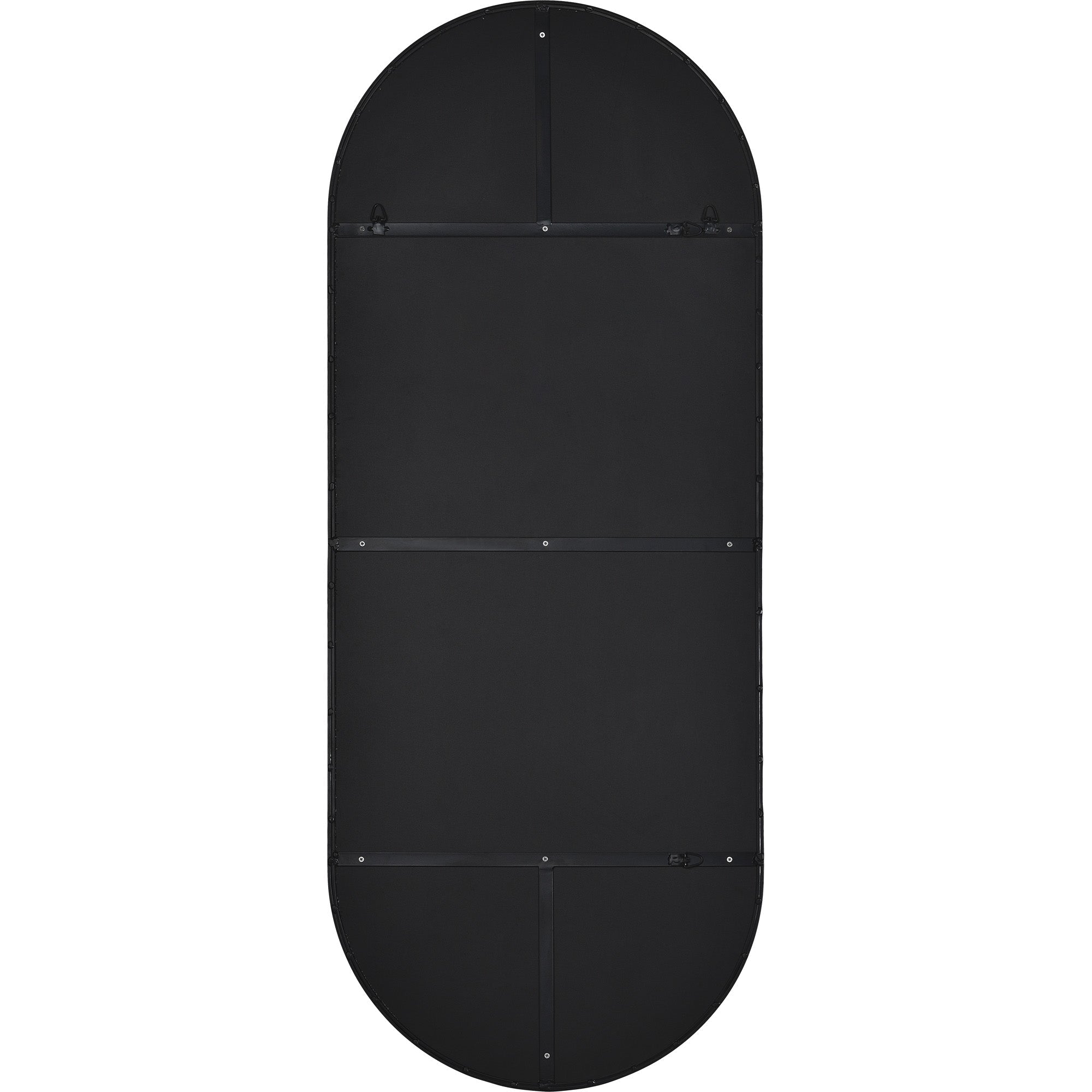 Renwil Ammar 60" Tall Oval Wall Mirror - Black