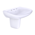 TOTO Prominence Oval Wall Mount Bathroom Sink and Shroud For 8" Center Faucets