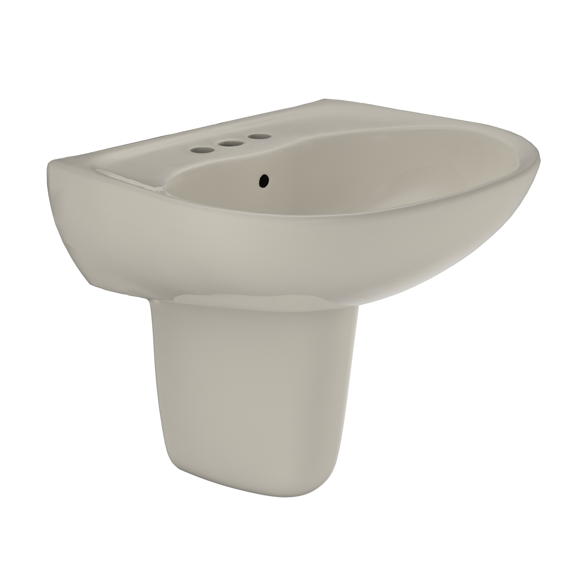 TOTO Supreme Oval Wall Mount Bathroom Sink and Shroud For 4" Center Faucets