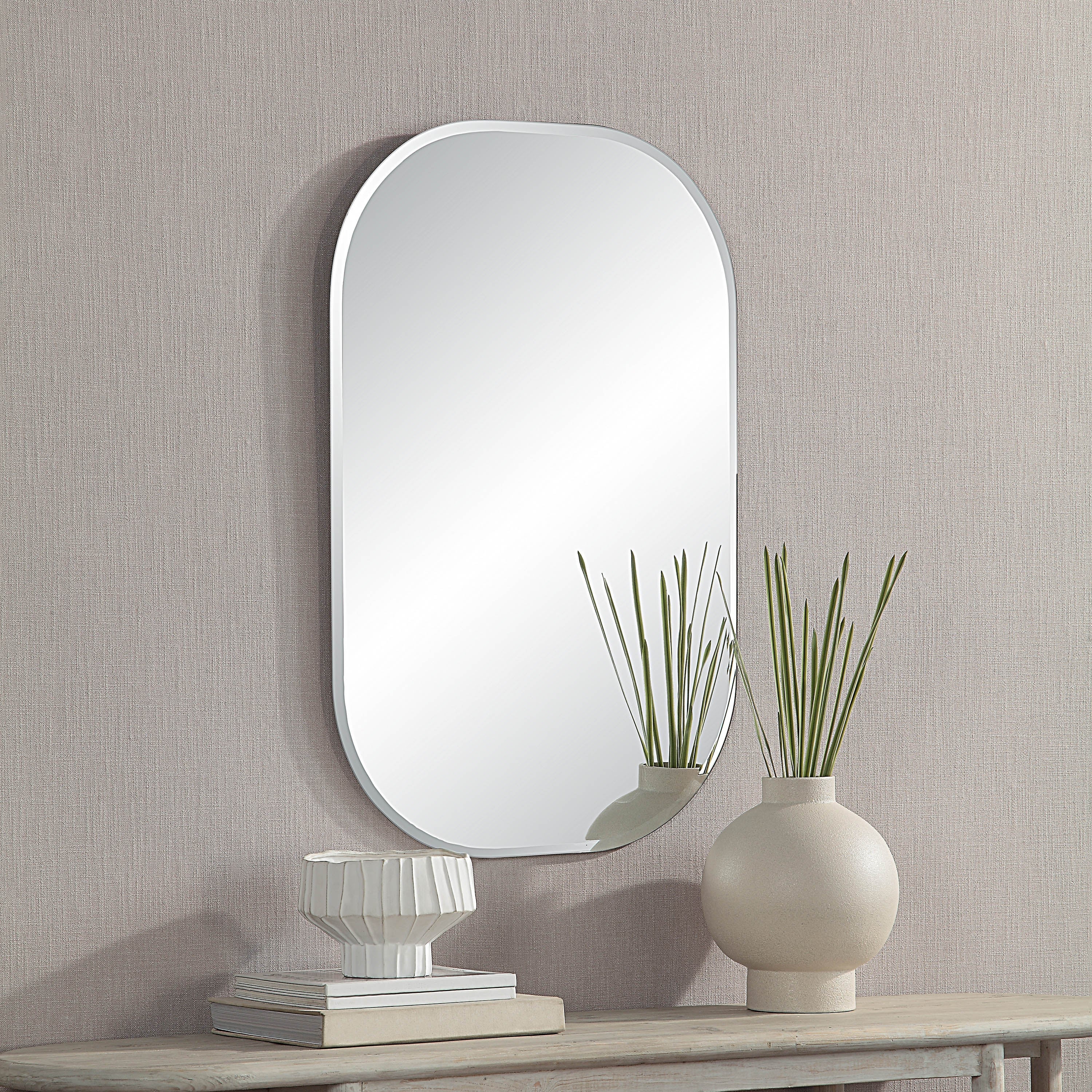 Renwil Lantana 36" Tall Rectangular Oval Mirror
