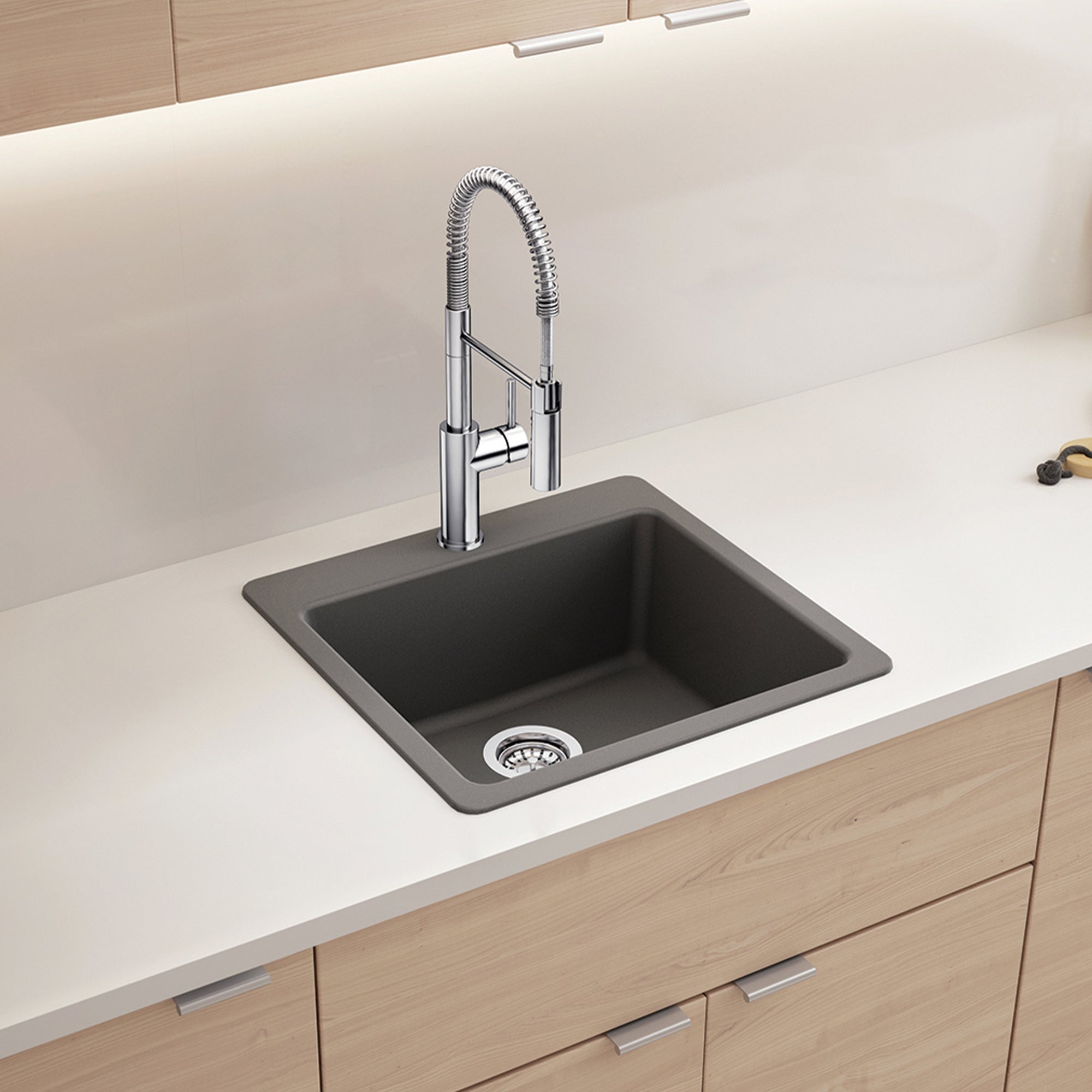 Blanco Liven Silgranit 21" Single Bowl Dual Mount Kitchen Sink