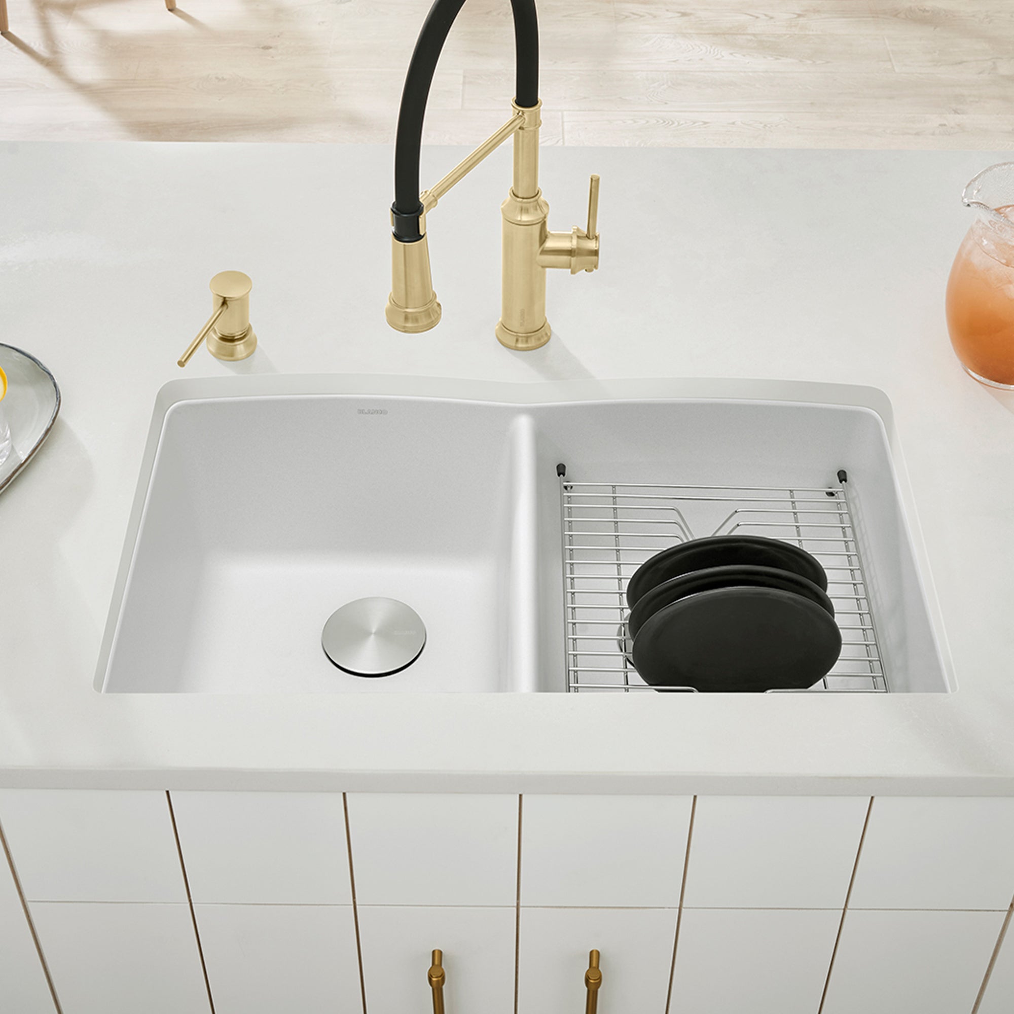 Blanco Diamond Silgranit 32" 50/50 Double Bowl Undermount Kitchen Sink