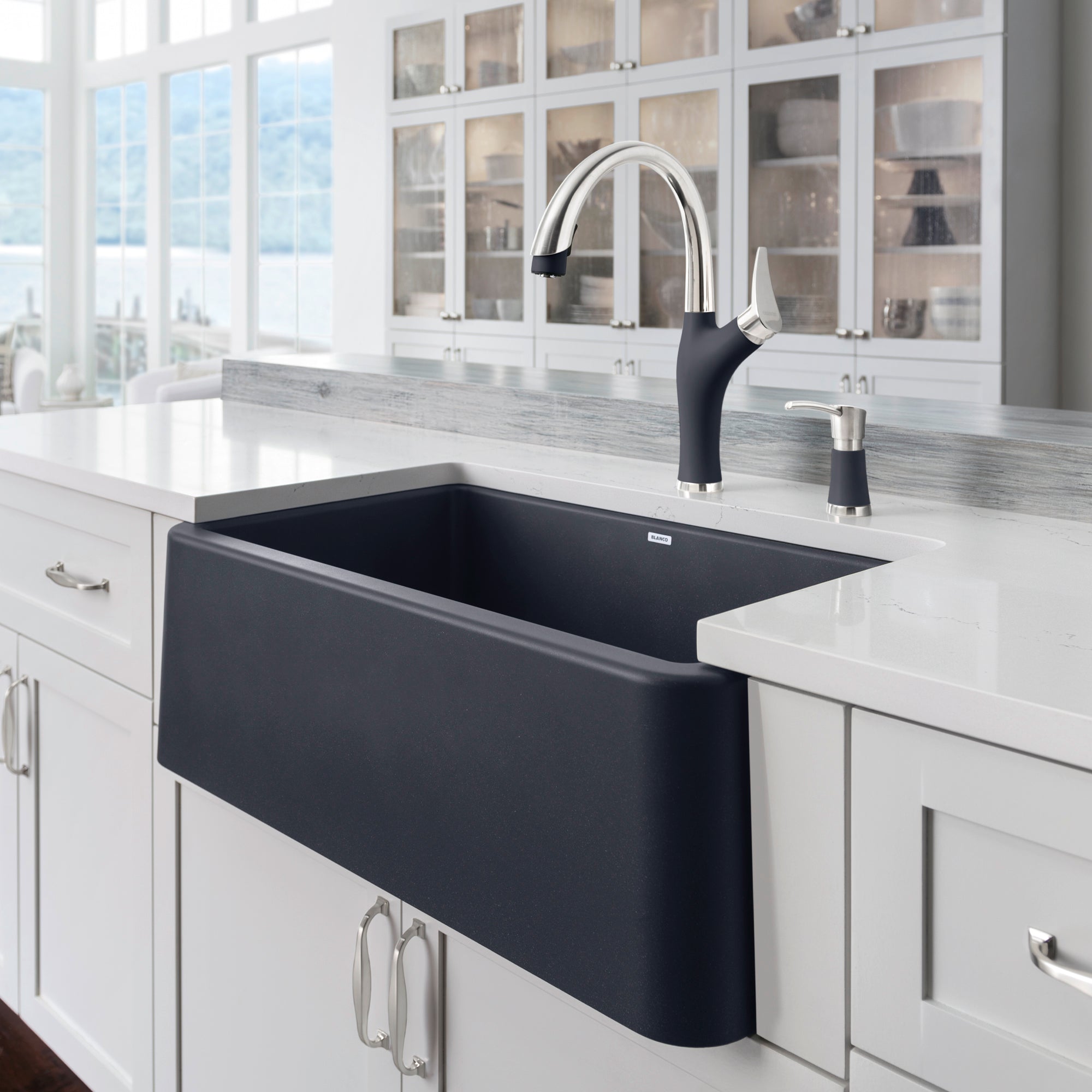 Blanco Ikon Silgranit 30" Single Bowl Apron-Front Farmhouse Sink