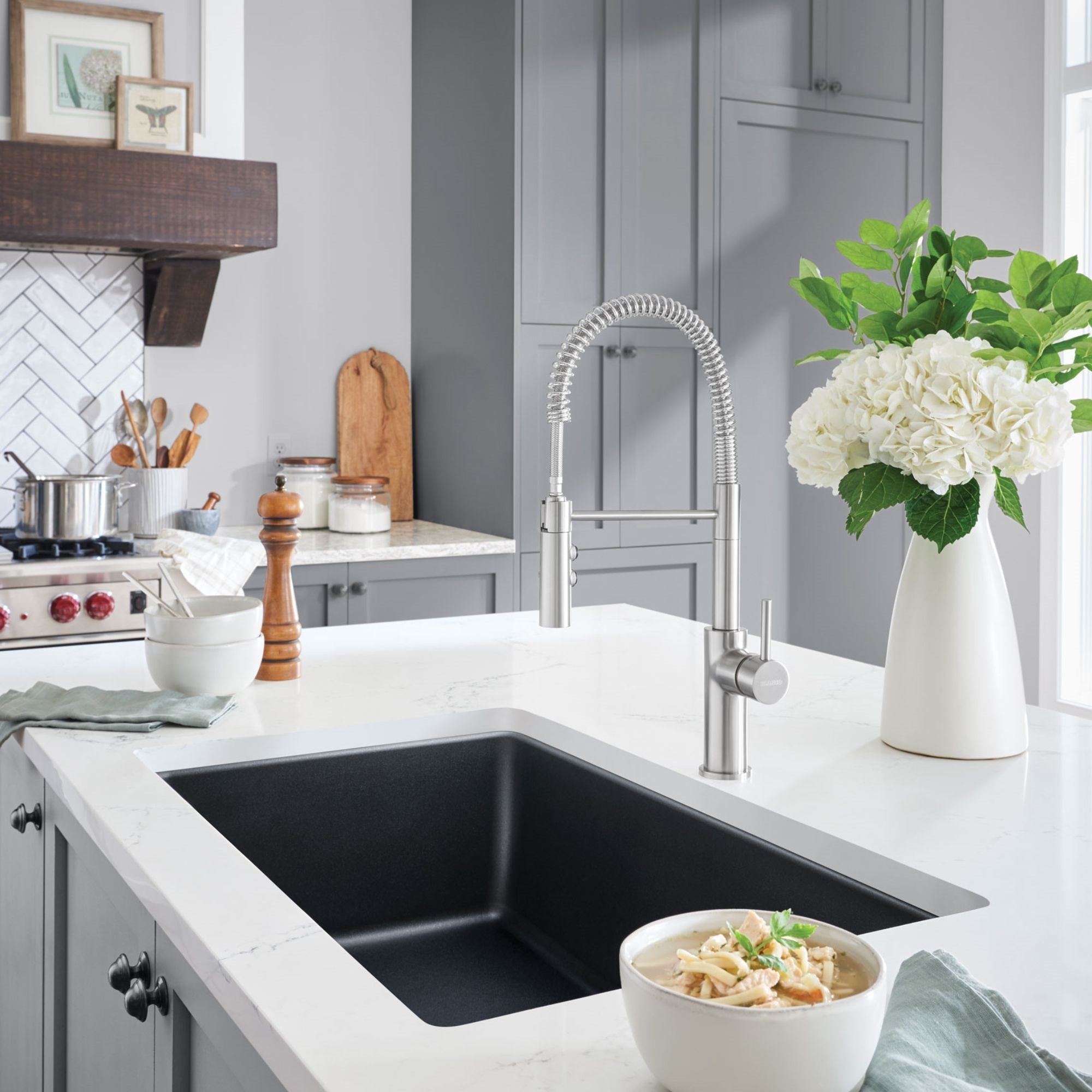Blanco Liven Silgranit 33" Super Single Dual Mount Kitchen Sink