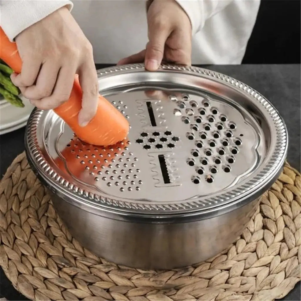 Stainless Steel Kitchen Drain & Fruit Basket Set