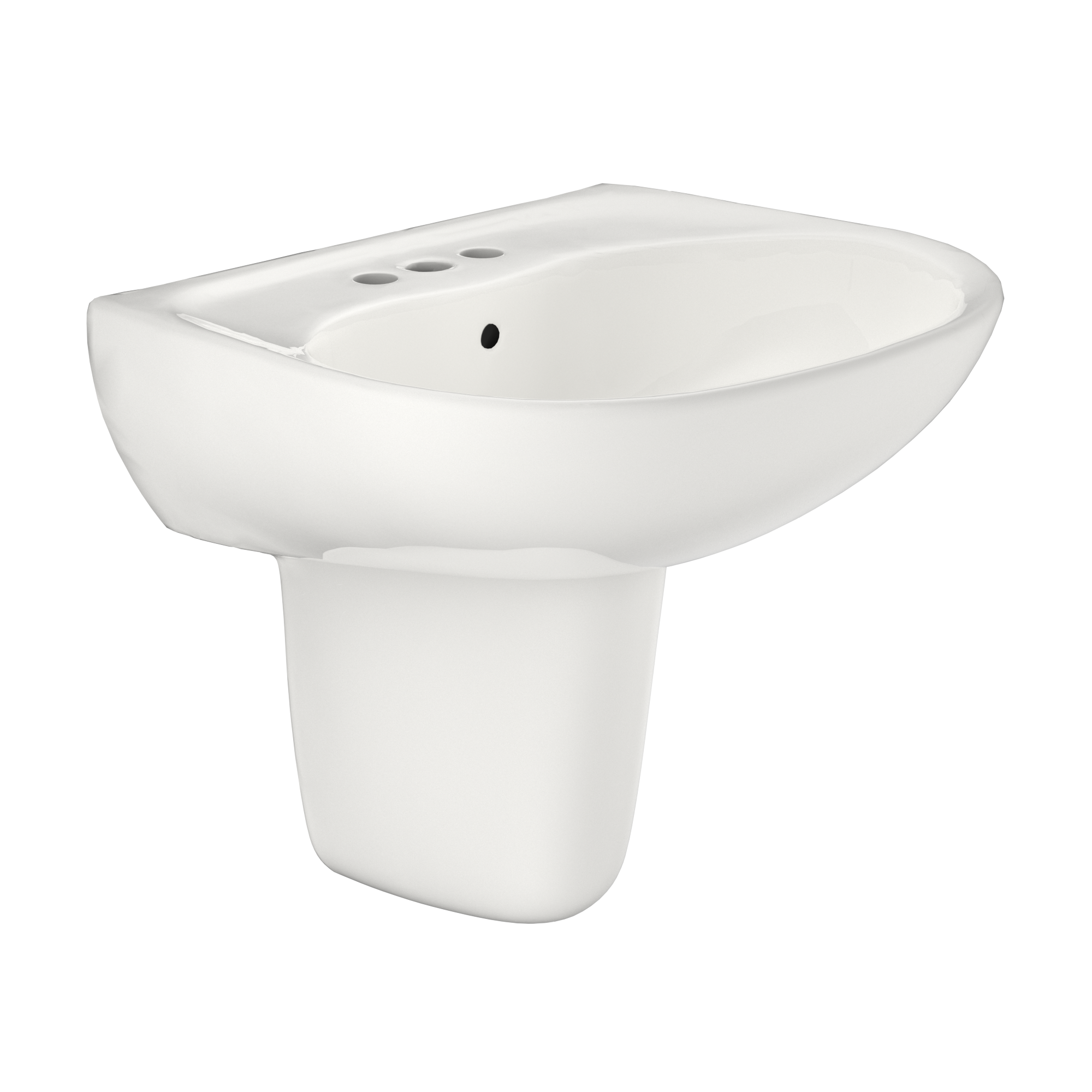TOTO Supreme Oval Wall Mount Bathroom Sink and Shroud For 4" Center Faucets