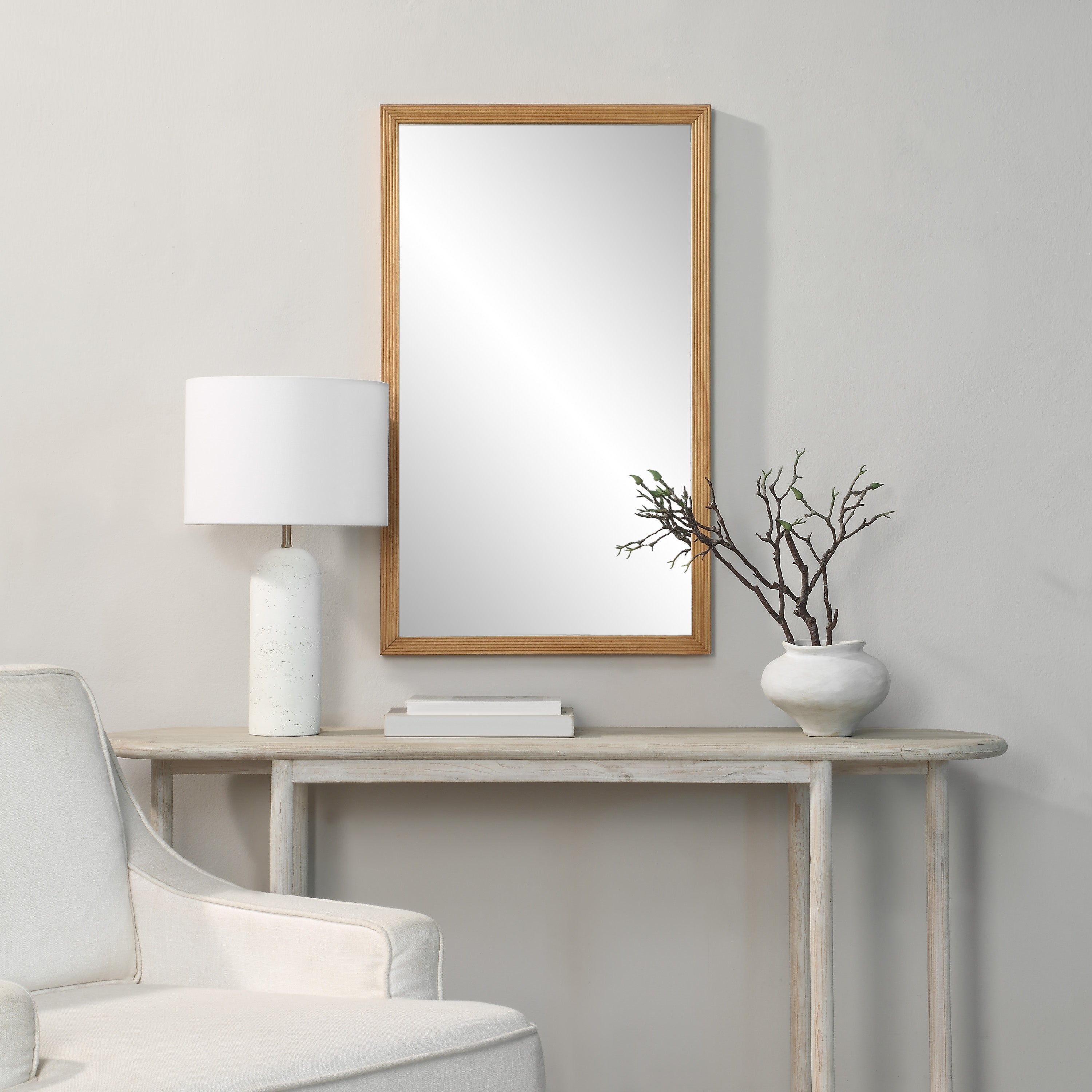 Renwil Salia 40" H x 24" W Wall Mirror - Brown