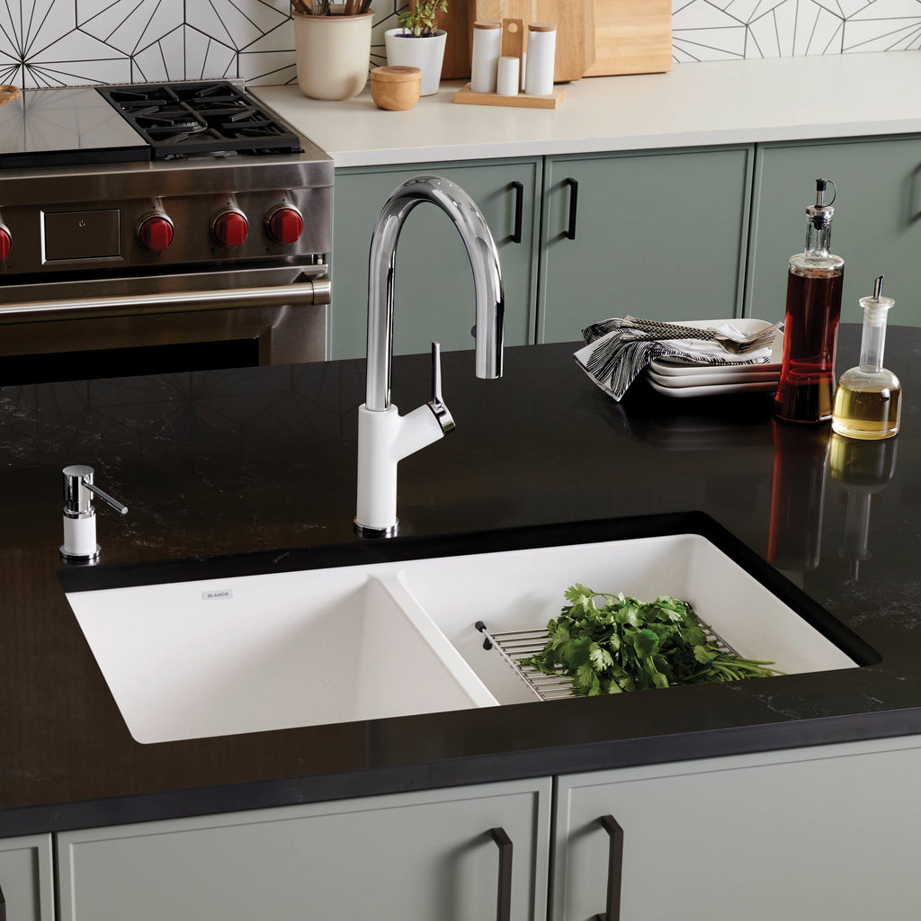 Blanco Precis Silgranit 29" 50/50 Double Bowl Undermount Kitchen Sink