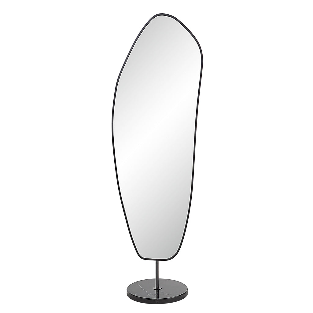 Renwil Arlon 70" Tall Irregular Mirror - Matte Black
