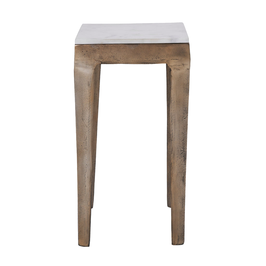 Renwil Abby Indoor Cast Aluminum Side Table - Antique Brass