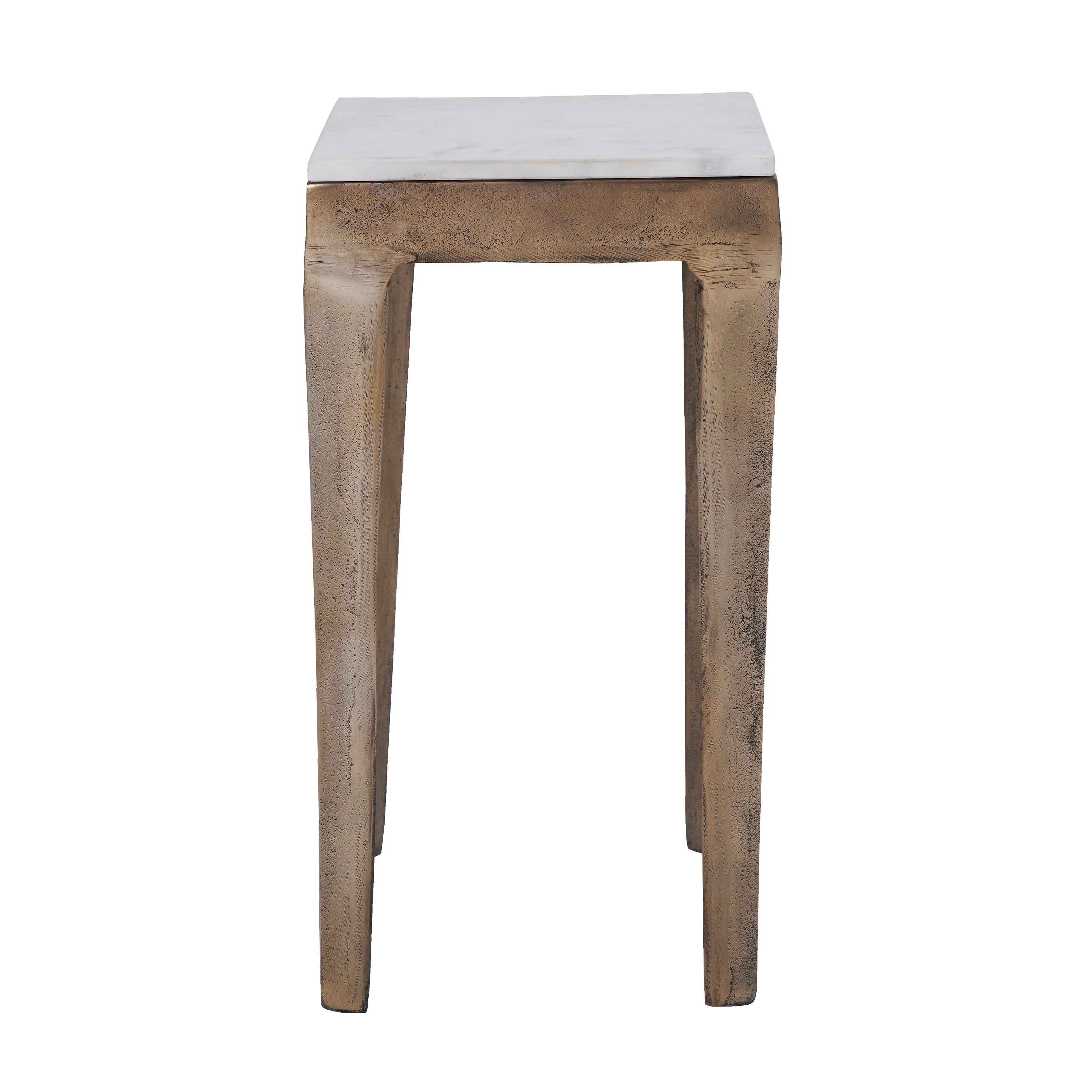 Renwil Abby Indoor Cast Aluminum Side Table - Antique Brass