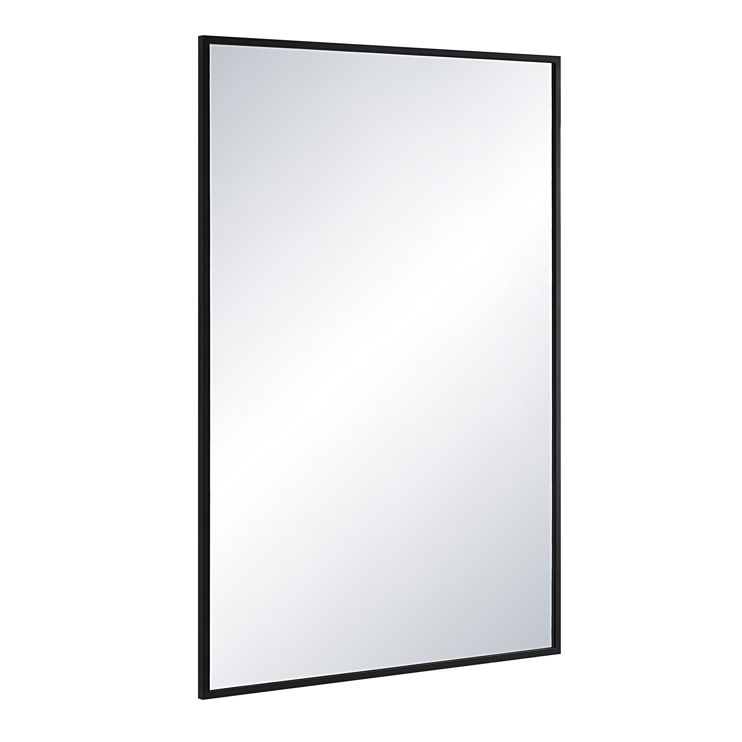 Renwil Gasel 30" Tall Rectangle Wall Mirror - Black