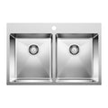 Blanco Quatrus R15 31" 50/50 Double Bowl Dual Mount Stainless Steel Kitchen Sink