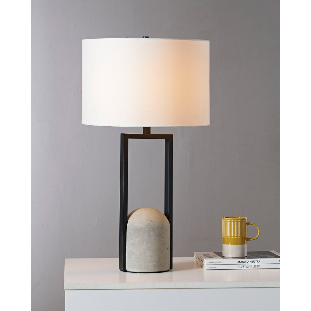 Everren Florah 27.75" Length Table Lamp -  Matte Black