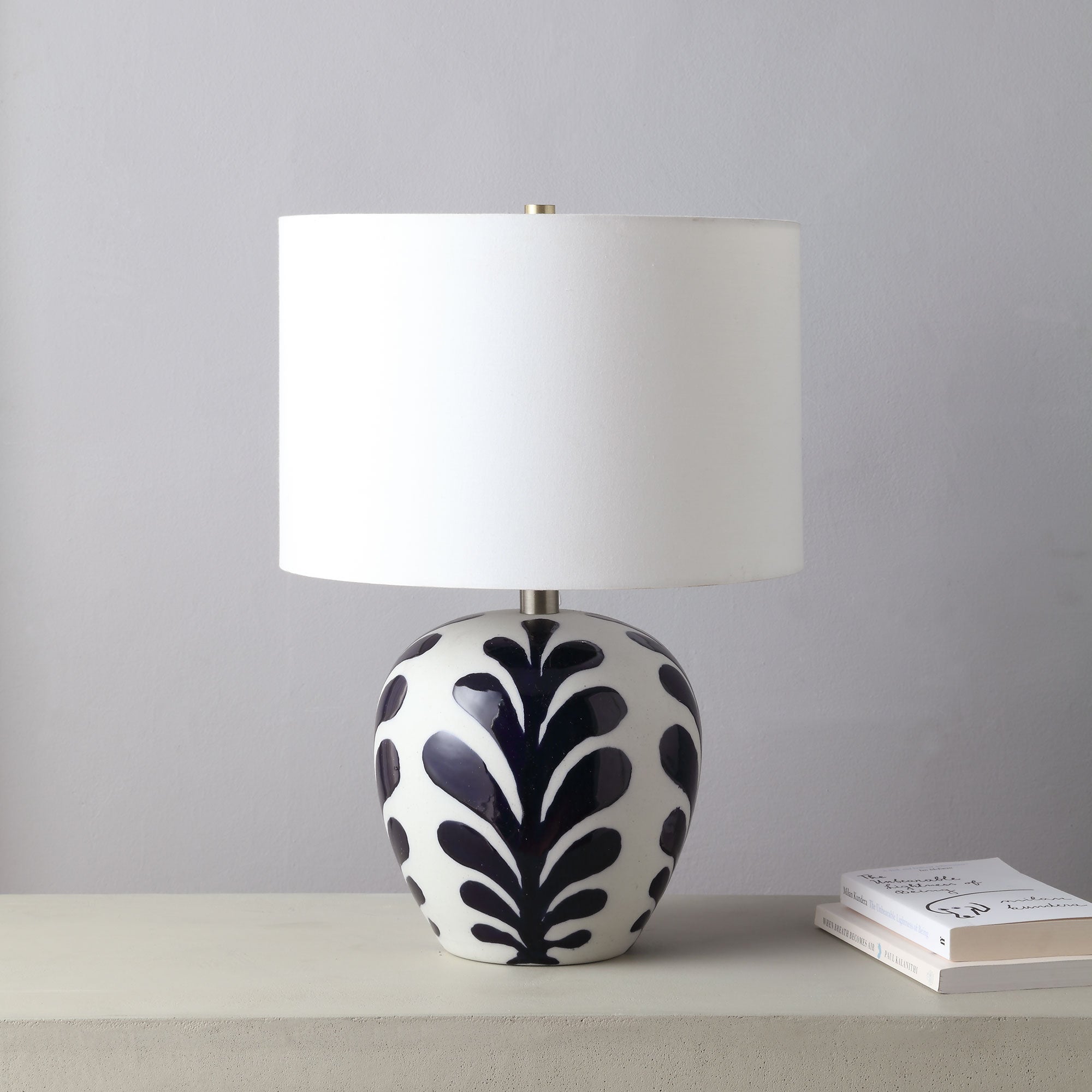 Renwil Darina 19.25" Length Table Lamp - Off-White And Navy