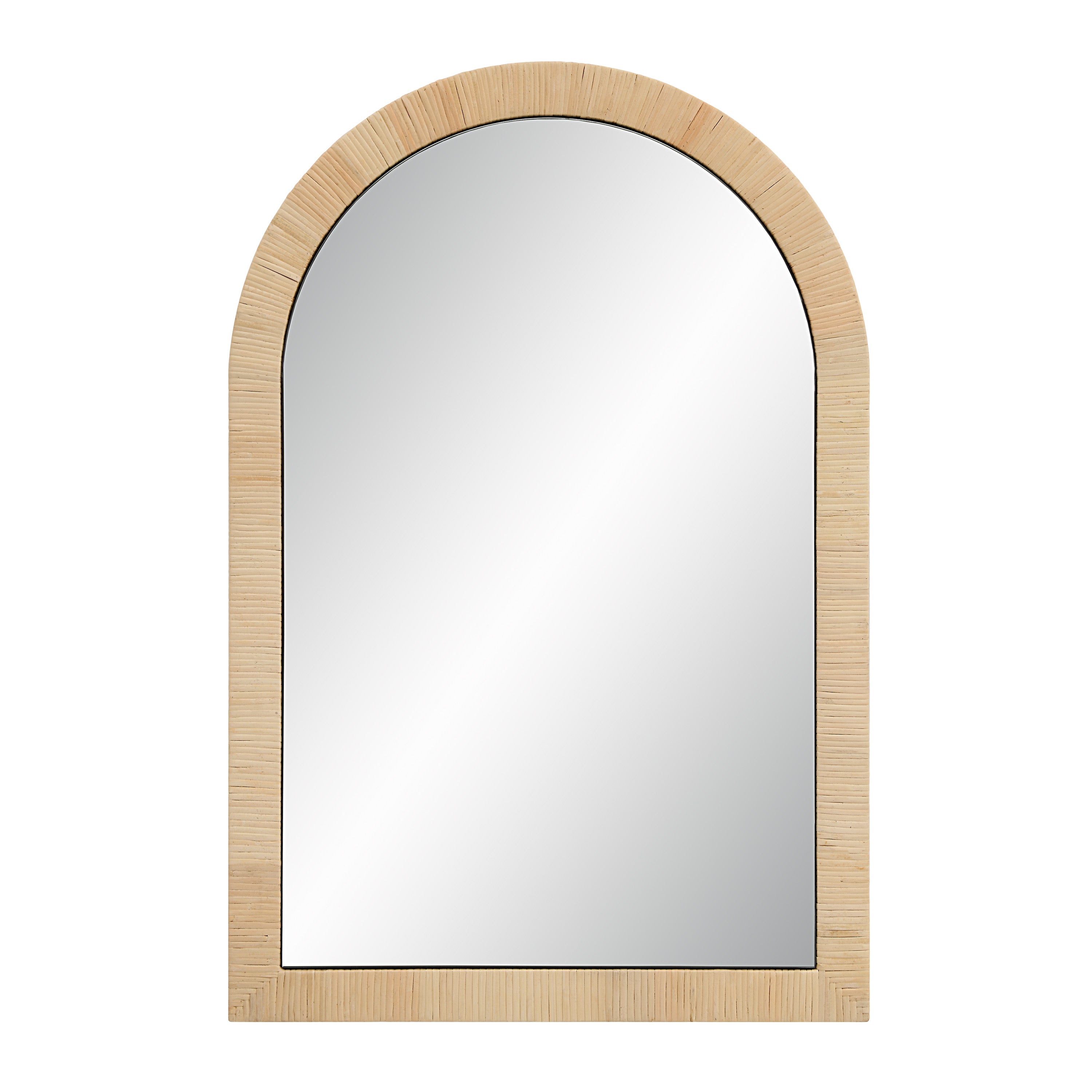Renwil Tally 36" Tall Arch Rectangular Mirror - Natural