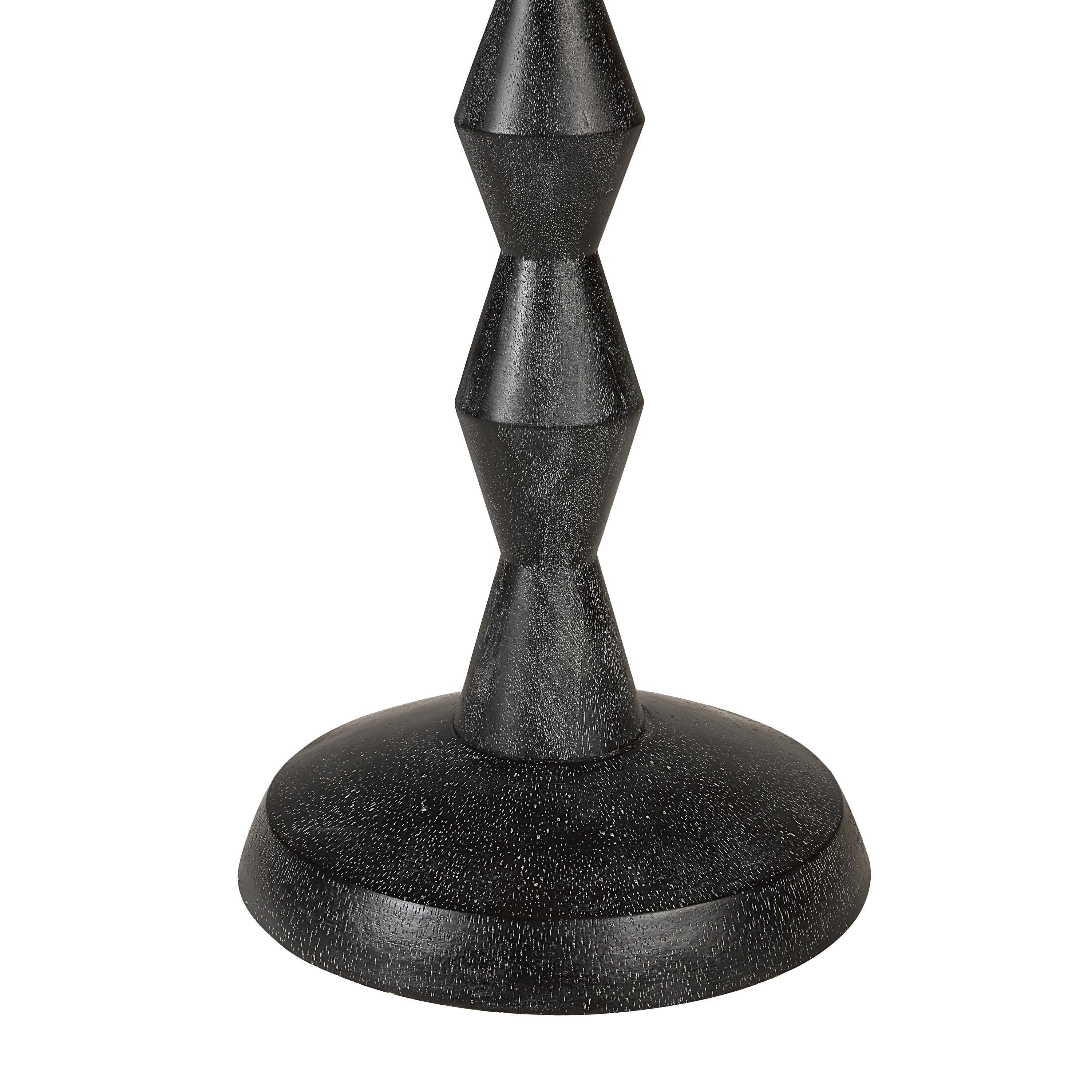 Everren Phyllis 75.75" Height Floor Lamp - Matte Black Wash
