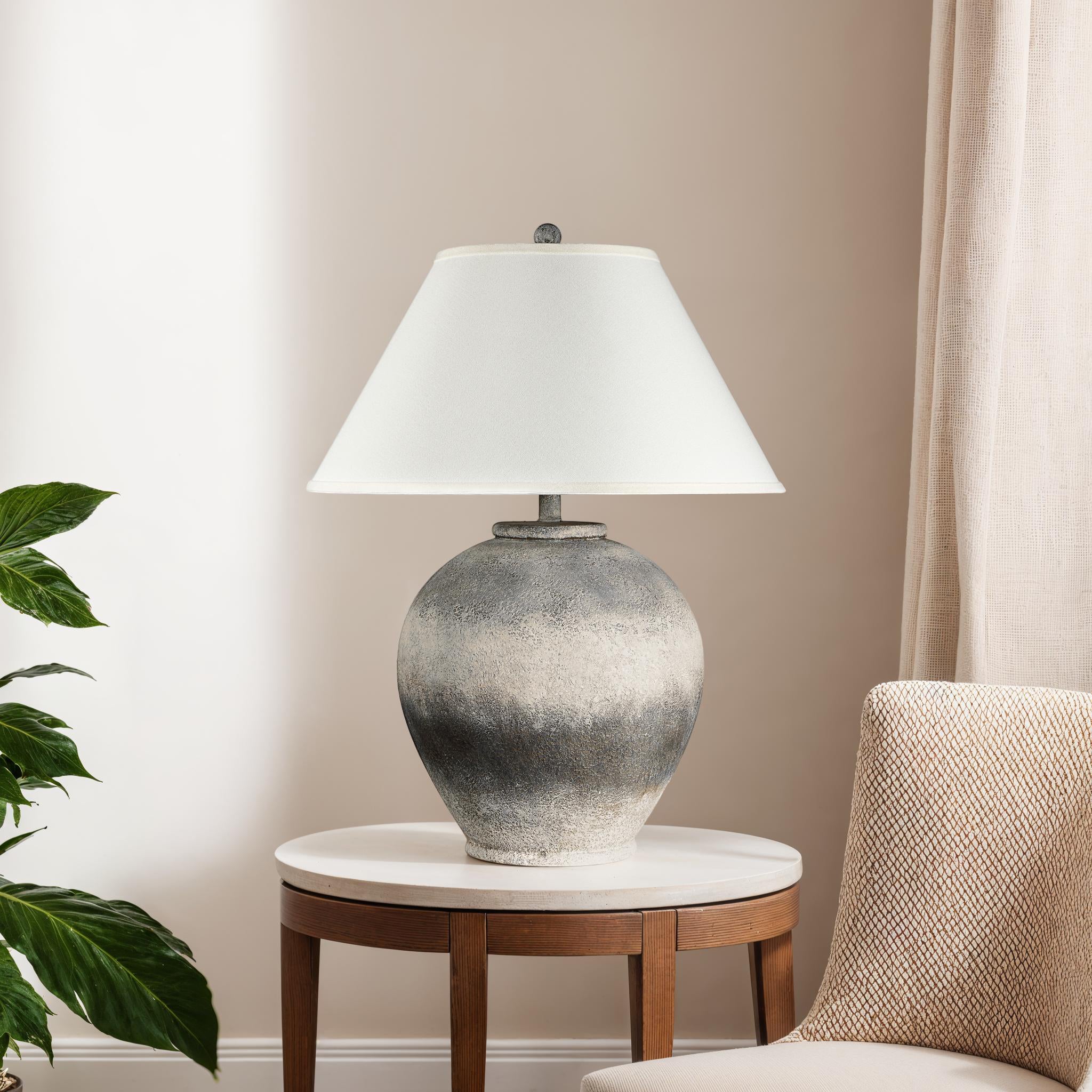 Everren Betulla 29" Height Table Lamp - Brown & Light Cream