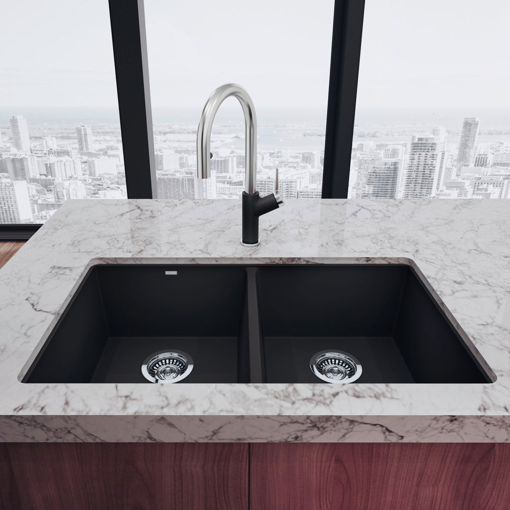 Blanco Precis Silgranit 29" 50/50 Double Bowl Undermount Kitchen Sink