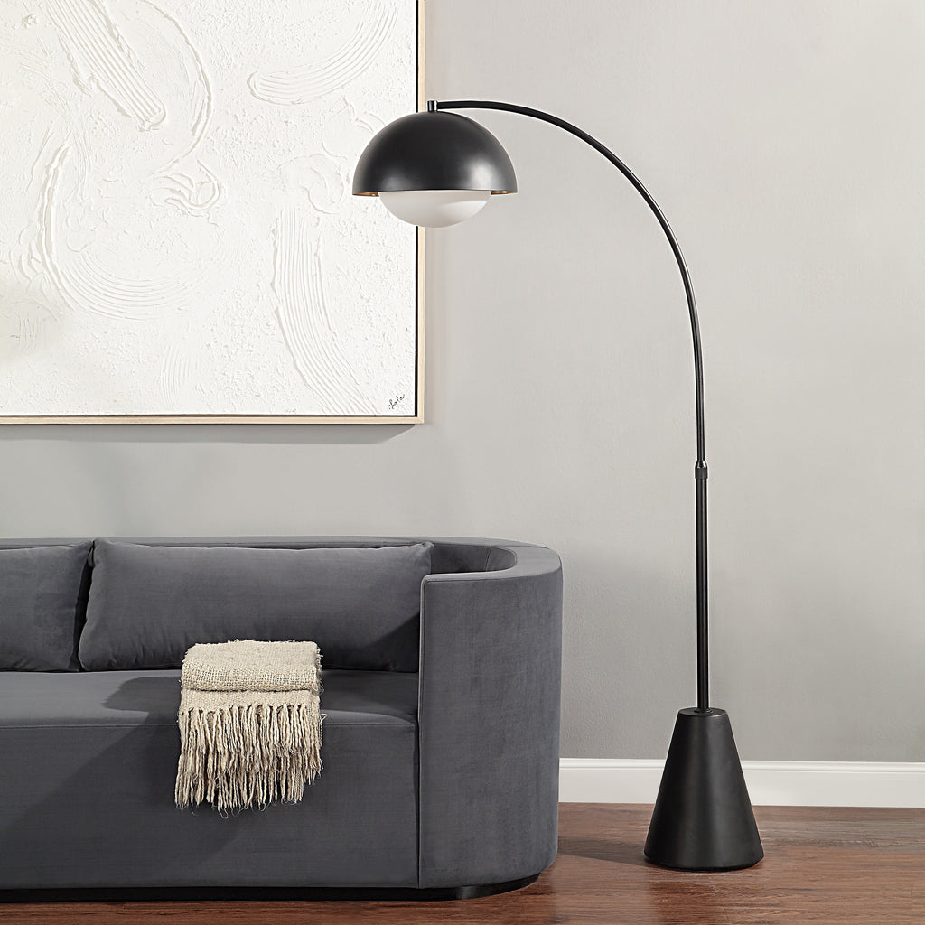 Renwil Cooke 65 - 75" Tall Matte Black Floor Lamp with Shade
