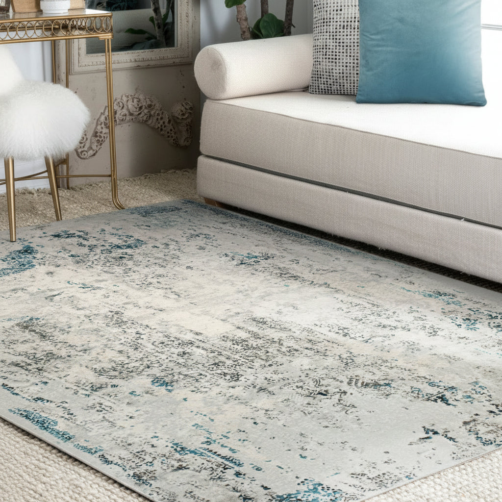 Renwil Ariella 2'6 x 10 Power Loomed Indoor Rug - Blue