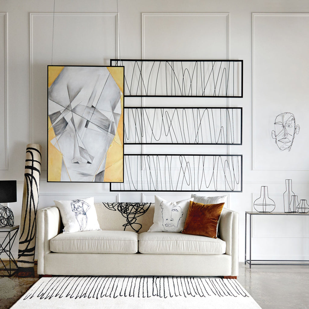 Renwil Studio Line - Linear 19.8" Wide Wall Art - Black