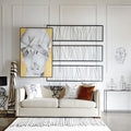 Renwil Studio Line - Linear 19.8" Wide Wall Art - Black