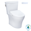 TOTO Washlet+ Aquia IV Arc Two Piece Elongated Dual Flush 1.28 and 0.9 GPF Toilet with Auto Flush S7 Contemporary Bidet Seat
