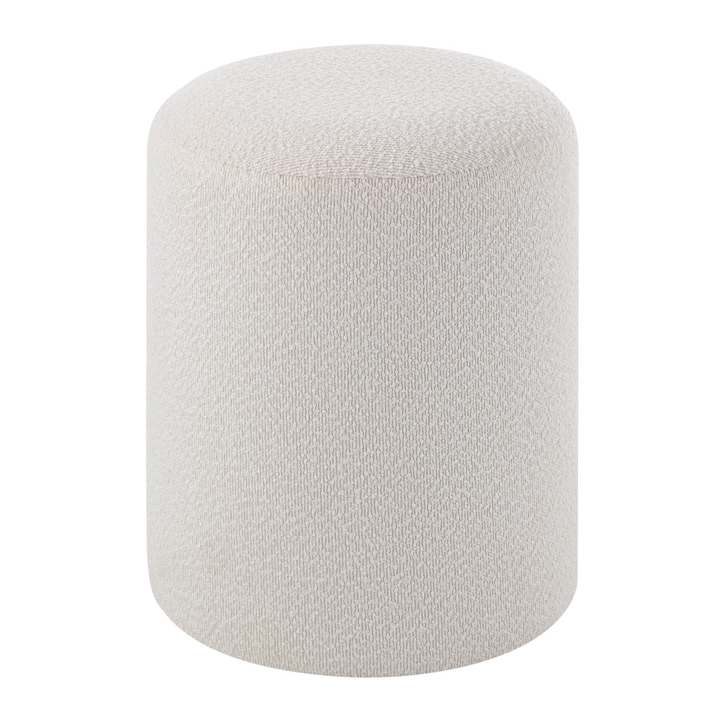 Renwil Corbin Indoor Boucle Ottoman - Off-White