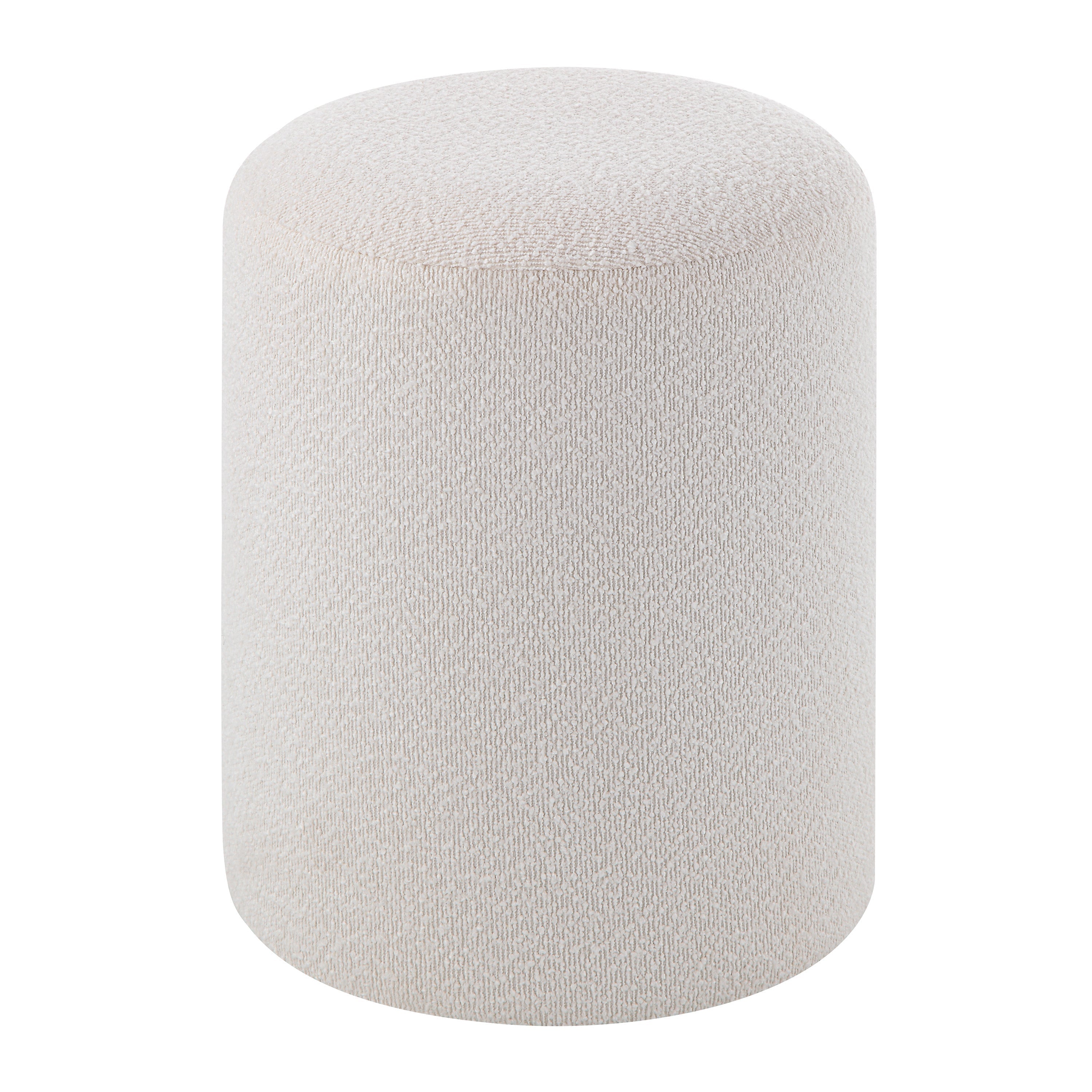 Renwil Corbin Indoor Boucle Ottoman - Off-White