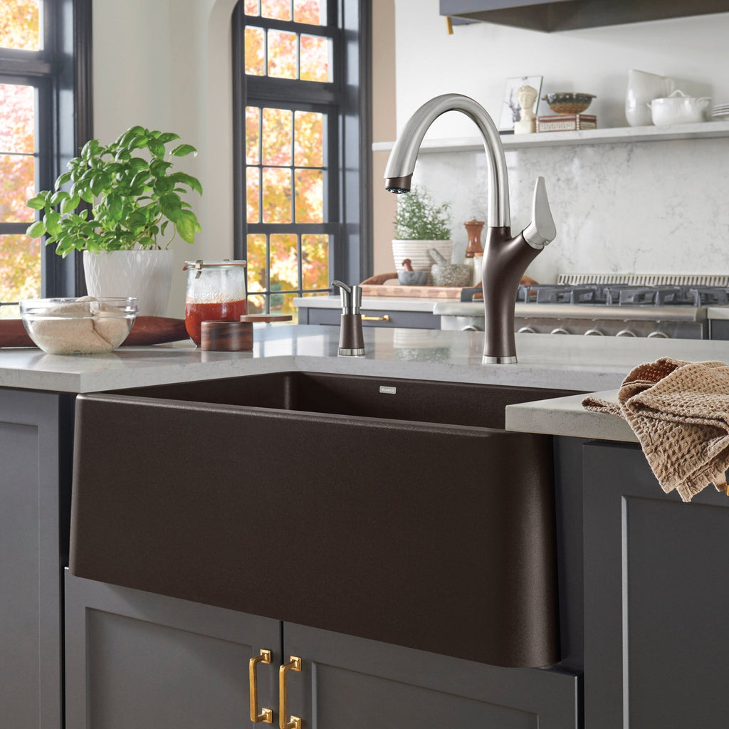 Blanco Ikon Silgranit 33" Single Bowl Apron-Front Farmhouse Sink