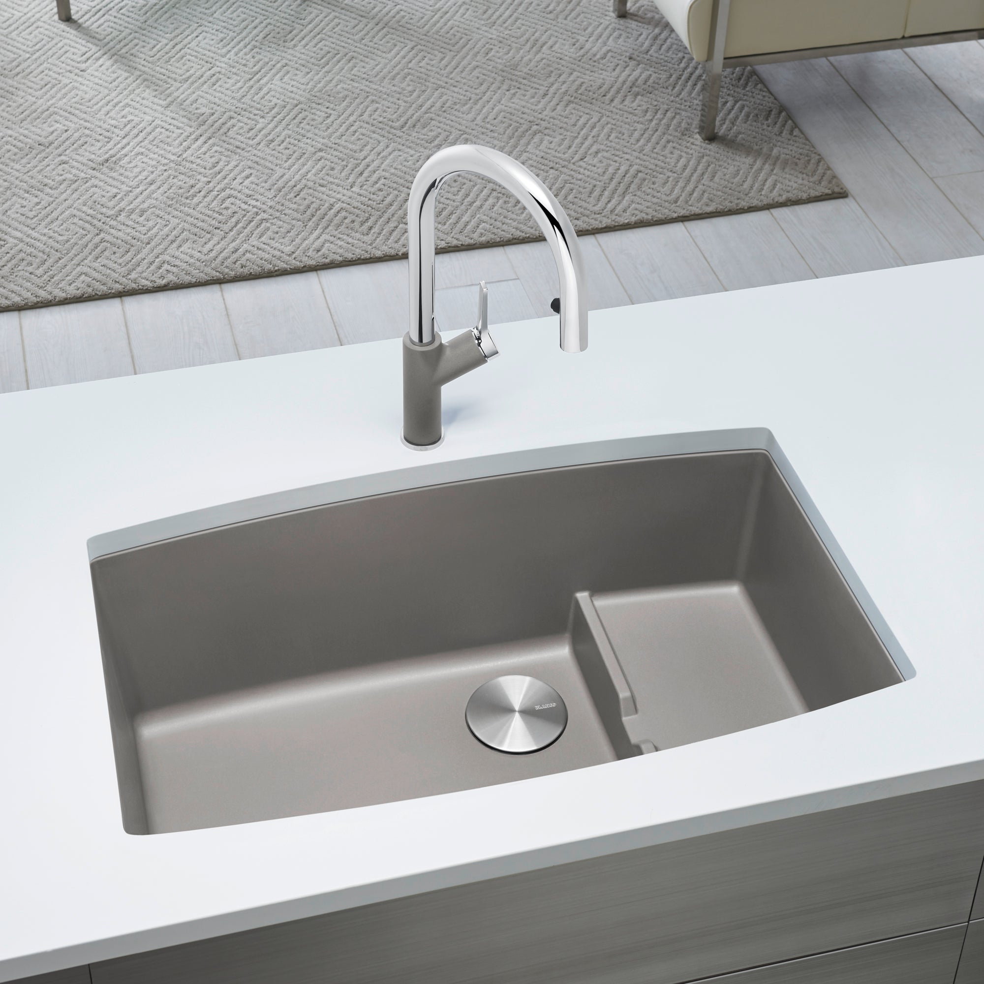 Blanco Performa Cascade Silgranit 32" Single Bowl Undermount Kitchen Sink with Colander