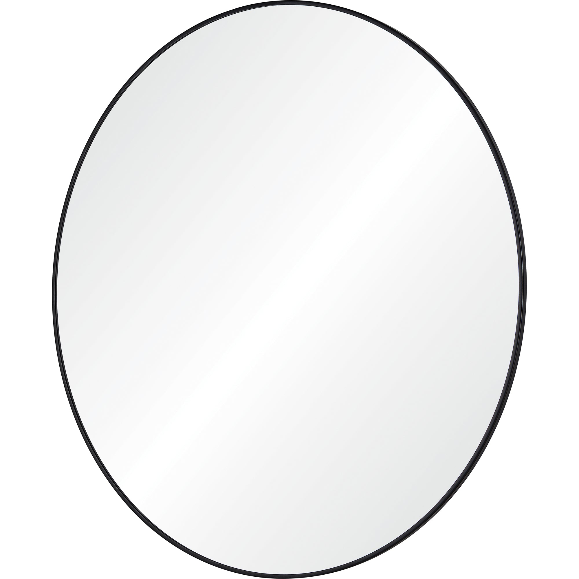 Renwil Cori 40" Tall Round Wall Mirror - Black