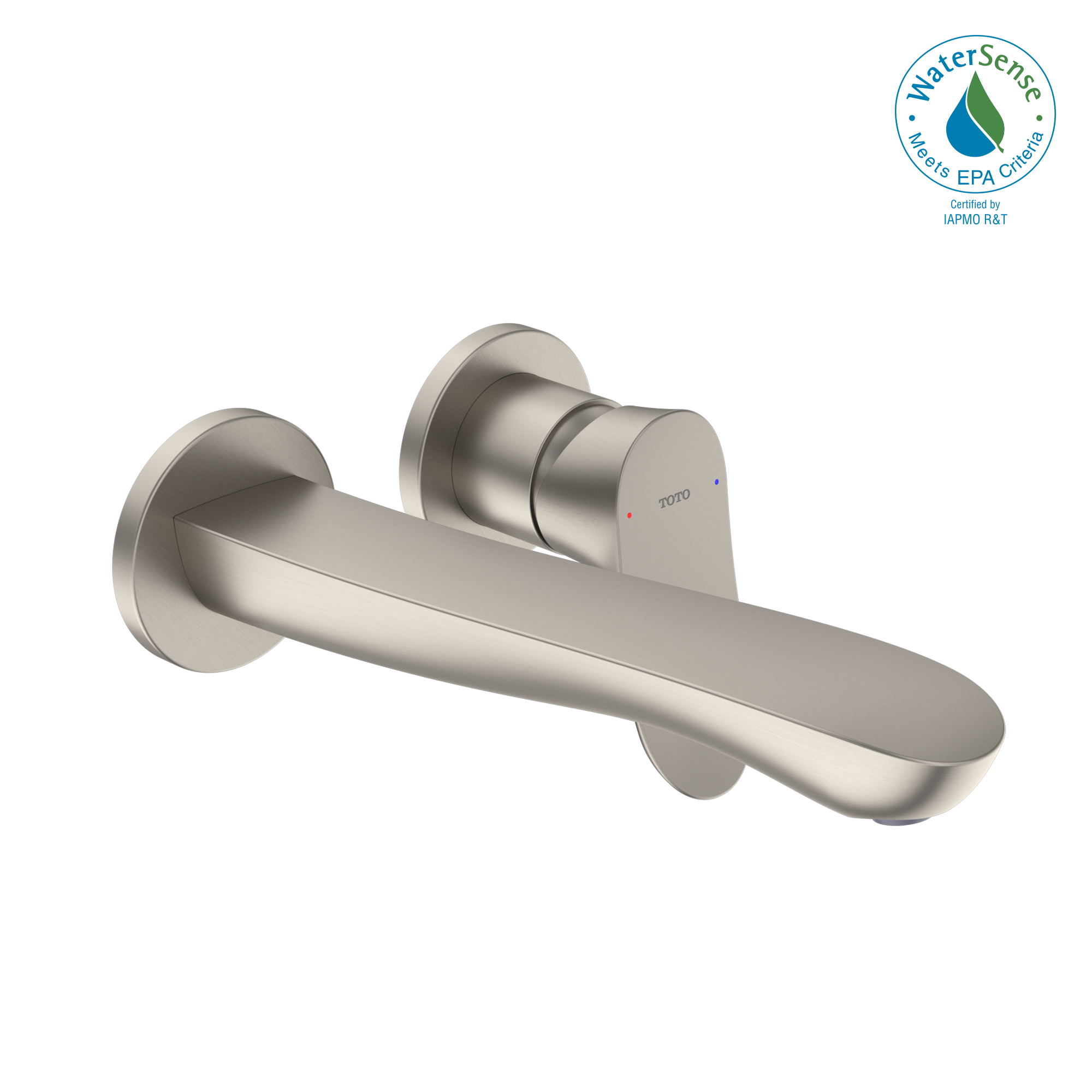 TOTO GO 1.2 GPM Wall Mount Single Handle L Bathroom Faucet with Comfort Glide Technology